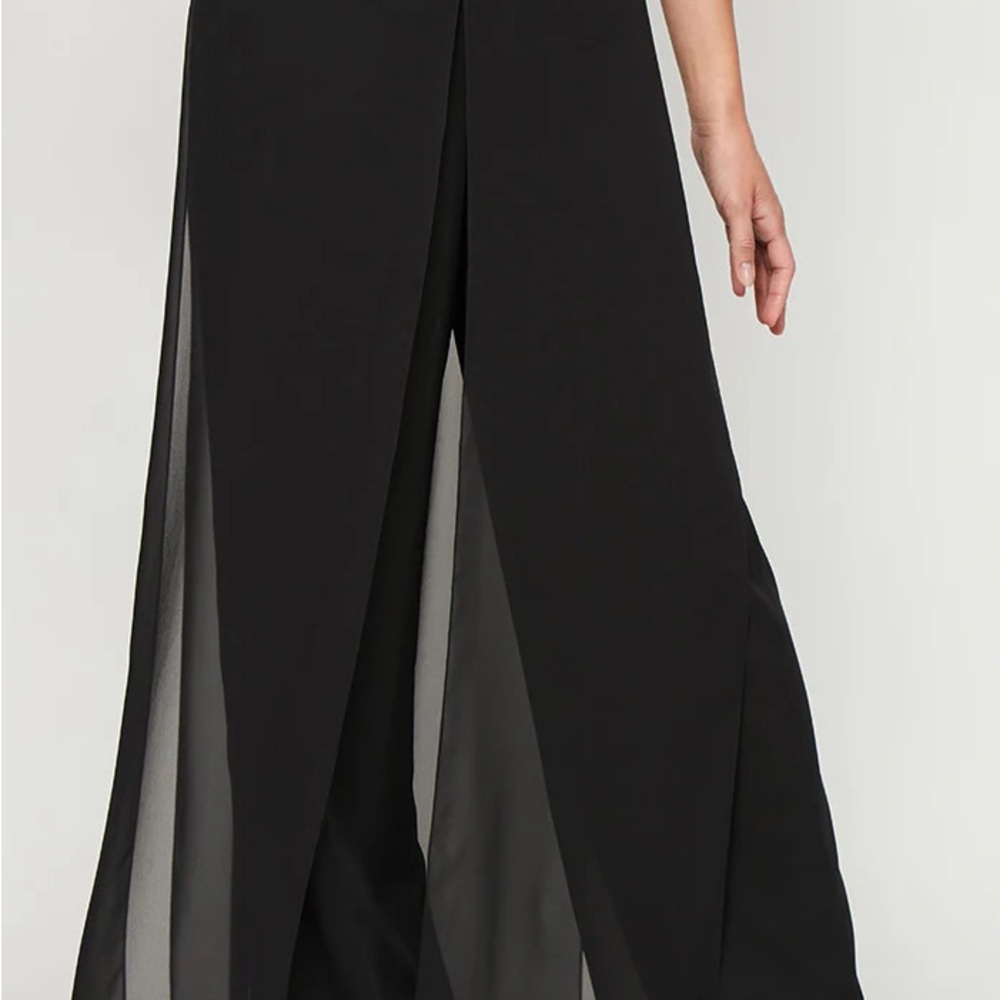 Alex Evenings Black Wide-Leg Pants